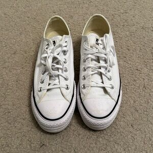 Converse low top platform shoes